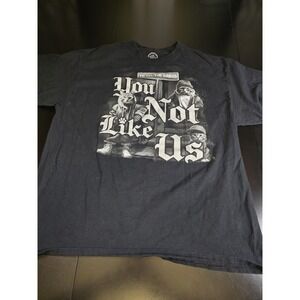 You Not Like Us Cat Graphic T-Shirt XL Black To All The Dawgs Parody Rap Tee DOM